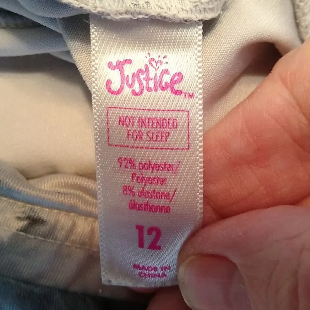 Justice Girls  Puppy Leggings Full Length Elastic Waist Size 12
